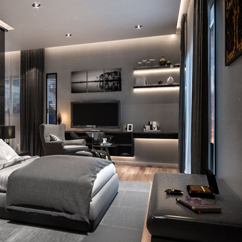 Bedroom, modern style, Type A, Sansiri project